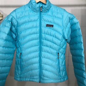 PATAGONIA WOMAN SPORTY CHIC DOWN SWEATER PUFFER JACKET SIZE XSMALL